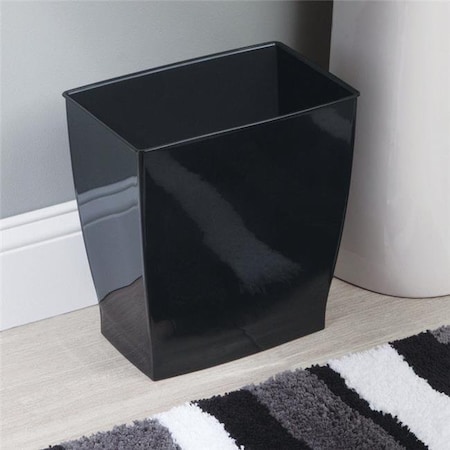Homecare Products 12 x 7.5 x 11.25 in. Mono Rectangular Trash Can; Black HO150790